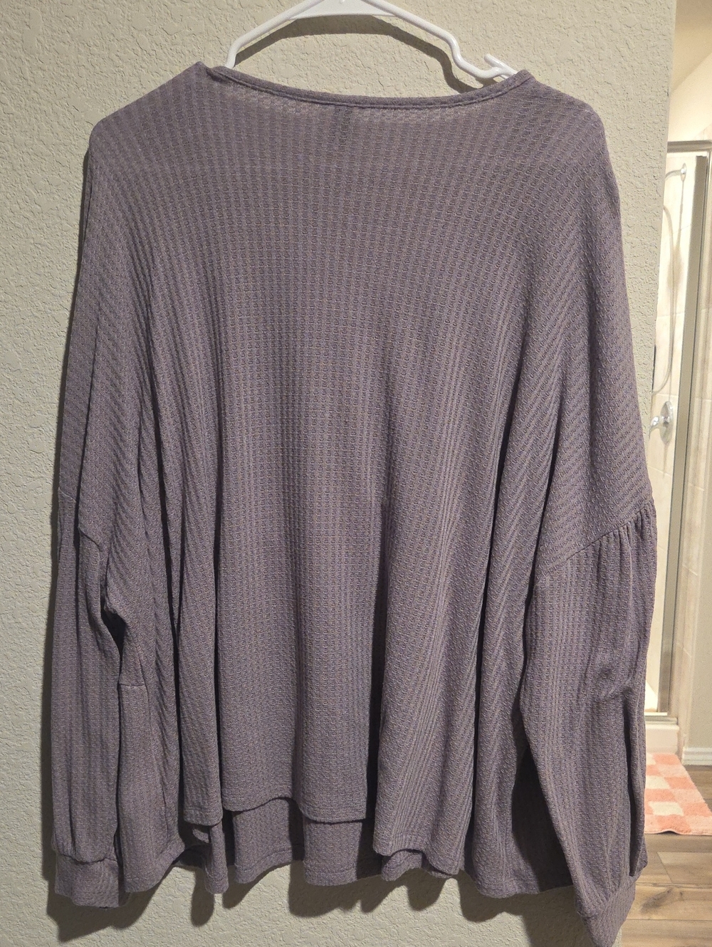 Torrid Dusty Lavender Ribbed Baby Doll Tee - Picture 3 of 3